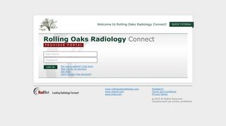 Rolling Oaks Connect - Login - My Radiology Portal