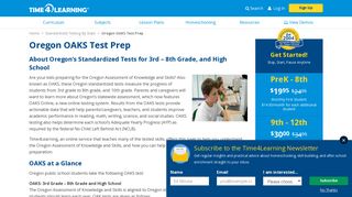 Oregon Assessment of Knowledge and Skills, OAKS Test, Reading ...