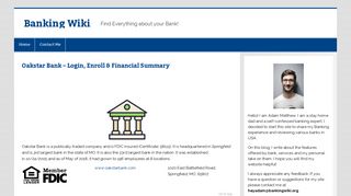Oakstar Bank - Online Banking Login, Enroll & Financial Summary