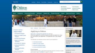 Applying to Oakton - Oakton Community College