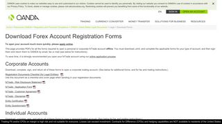 Download Forex Account Registration Forms | OANDA