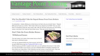 Vantage Point Trading | Why You Shouldn't Take the Deposit Bonus ...