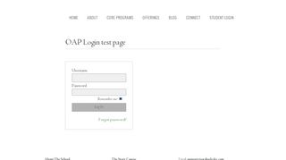 OAP Login test page - Sarah Selecky Writing School