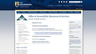 Request Forms | Office of Accessibility Resources & Services
