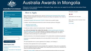 How to Apply - Australia Awards - Mongolia