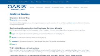 Oasis Employee Services Website for Benefits, W-2 & Payroll Info ...