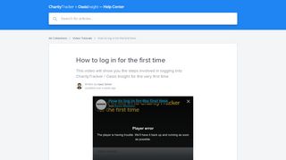 How to log in for the first time | CharityTracker and Oasis Insight Help ...