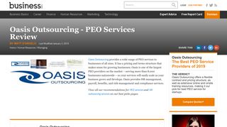 Oasis Outsourcing Review 2019 | PEO Service Reviews - Business.com