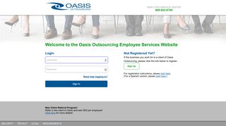 Oasis - Employee Services Website - oasispayroll.com