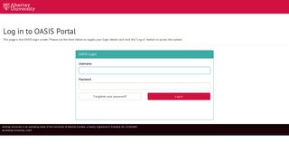 Log in to the portal - oasis - Abertay University