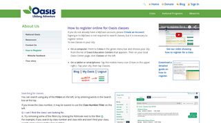 How to Register for Oasis classes