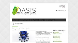 Therapy Notes - Oasis Technologies Group, LLC