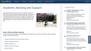 Academic Advising and Support - MyUCDavis