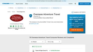 Top 73 Reviews and Complaints about Overseas Adventure Travel