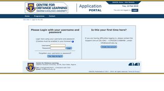 Centre for Distance Learning, OAU: Login to the site - OAUCDL