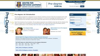 Pre-degree - Centre for Distance Learning, Obafemi Awolowo University