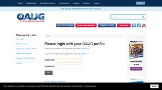 Please login with your OAUG profile. - Oracle Applications Users Group