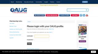 Please login with your OAUG profile. - Oracle Applications Users Group