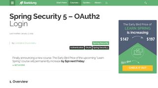 Spring Security 5 - OAuth2 Login | Baeldung