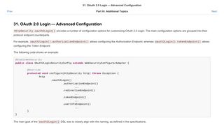 31. OAuth 2.0 Login — Advanced Configuration - Spring
