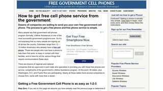 How To Get a Free Cell Phone from the Government?
