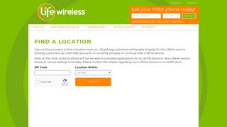 Find a Location - Life Wireless Free Lifeline Phone, Free Government ...