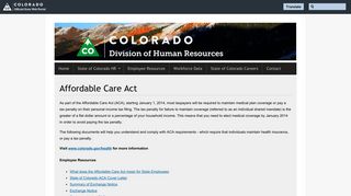 Affordable Care Act | DHR - Colorado.gov
