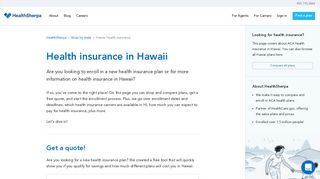 Obamacare Insurance Plans in Hawaii | Price & Compare Plans