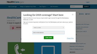 4 ways to apply for coverage in the Health Insurance Marketplace ...
