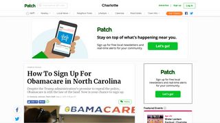How To Sign Up For Obamacare in North Carolina | Charlotte, NC Patch