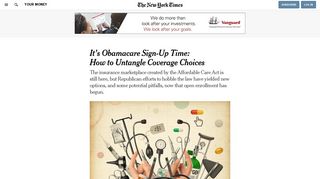It's Obamacare Sign-Up Time: How to Untangle Coverage Choices ...