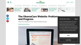 The ObamaCare Website: Problems and Progress | MoneyTips