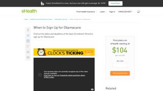 Sign Up for Obamacare: Open Enrollment Period & Sign up Deadlines
