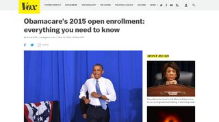Obamacare's 2015 open enrollment: everything you need to know - Vox