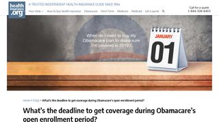 What's the deadline to get coverage during Obamacare's open ...