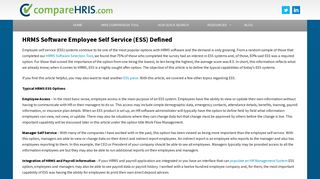HRMS Software Employee Self Service - Compare HRIS