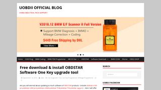 Free download & install OBDSTAR Software One Key upgrade tool ...