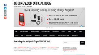 How to Register and Update Original OBDSTAR Tools | OBDII365.com ...