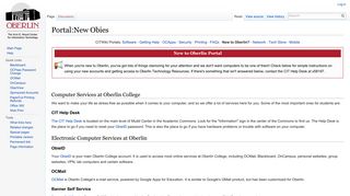 Portal:New Obies - CIT Wiki - Oberlin College