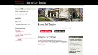 Banner Self Service | Oberlin College