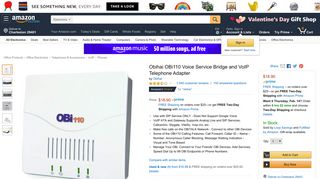 Amazon.com : Obihai OBi110 Voice Service Bridge and VoIP ...