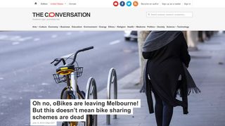 Oh no, oBikes are leaving Melbourne! But this doesn't mean bike ...