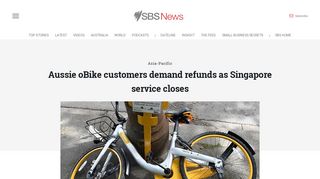 Aussie oBike customers demand refunds as Singapore service closes ...