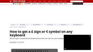 How to Get a £ Sign or € Symbol on Any Keyboard - Tech Advisor
