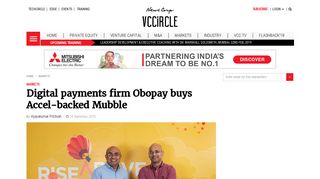 Digital payments firm Obopay buys Accel-backed Mubble | VCCircle