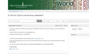 How do I login to use the library databases? - FAQ - LibAnswers