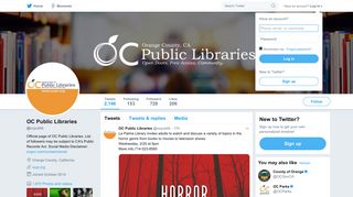 OC Public Libraries (@ocpublib) | Twitter