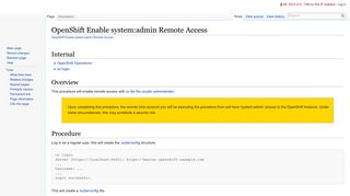 OpenShift Enable system:admin Remote Access - NovaOrdis ...