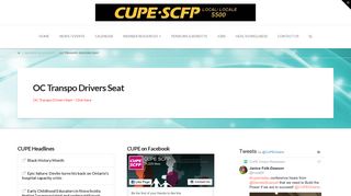 OC Transpo Drivers Seat | CUPE-SCFP LOCAL / LOCALE 5500