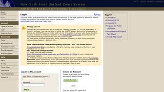 Login - Unified Court System